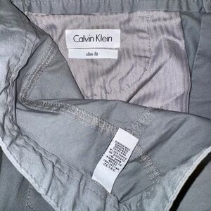 Calvin Klein Men’s Gray Pants | Slim Fit Dress Pants | Size 33x32